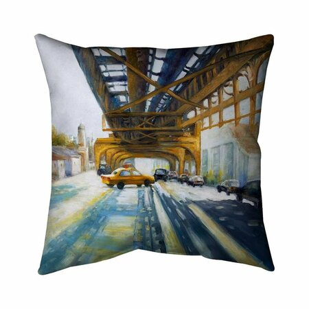 FONDO 26 x 26 in. Cars Under The Bridge-Double Sided Print Indoor Pillow FO2793972